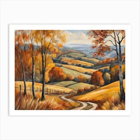 Autumn Landscape Painting (35) Art Print