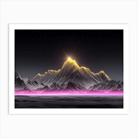 Abstract Of Mountains Art Print