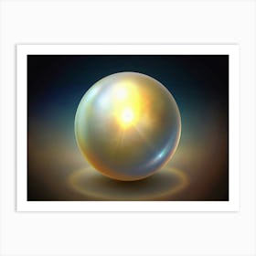 Golden Egg With Light Rays Art Print