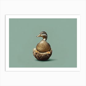 Duck In Nest Art Print