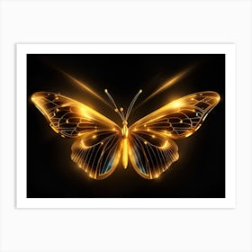 Golden Butterfly 97 Art Print