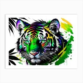 Colorful Tiger Art Print
