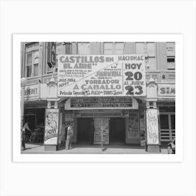 Front Of Movie Theatre, San Antonio, Texas By Russell Lee Art Print