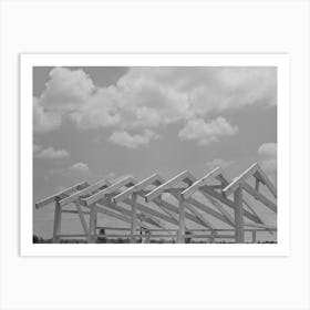 Southeast Missouri Farms Project, View Of Roof Construction Of Shop Assembled Chicken House By Russell Lee Art Print