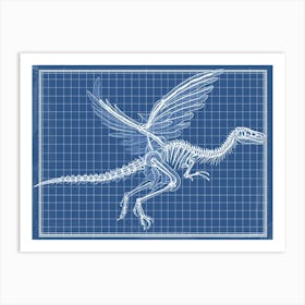 Archaeopteryx Dinosaur Skeleton Art Print