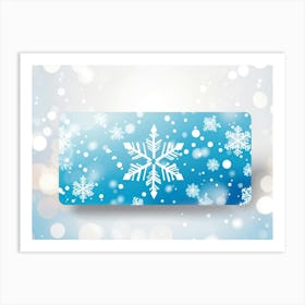 Card Featuring Defocused Snowflake Pattern Radiating Shine Abstract Design Gently Juxtaposing Wint 2 1 Art Print