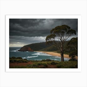 Stormy Day At The Beach 2 Art Print