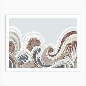 Abstract Wave Pattern 3 Art Print