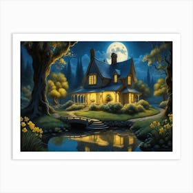 Lunar Fantasy House 5 Art Print