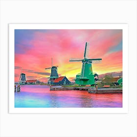 Amsterdam Iconic Windmill Art Print