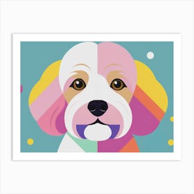 Cockapoo Dog Portrait Illustration Art Print