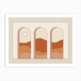 Abstract Desert Arches Art Print