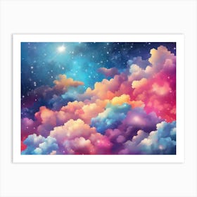 Clouds And Stars 1 Art Print