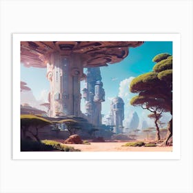 Futuristic City 58 Art Print