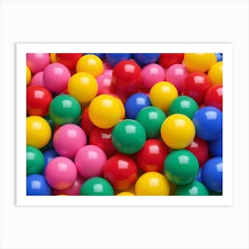 Colorful Plastic Balls In A Ball Pit 2 Art Print