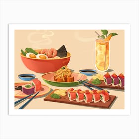 Japanese Food Art Print