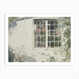 Window In The Garden Art Print