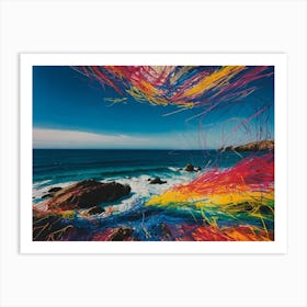 Rainbows On The Beach Art Print