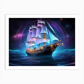 Ship In The Sea 1 Art Print