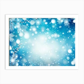 Screen Frame Glow Garland Holiday Bright Snowflake Space Festive Beautiful Light Closeup (33) Art Print