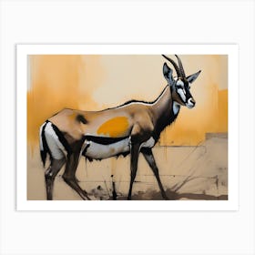 African Heat with Antelope Art Print