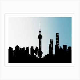 Shanghai Skyline Art Print