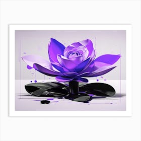 Purple Lotus Art Print