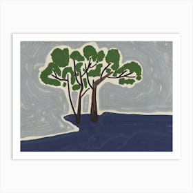 Tree In The Water Art Print