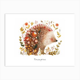 Little Floral Porcupine 1 Poster Art Print
