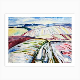 Field In Snow, Edvard Munch Art Print