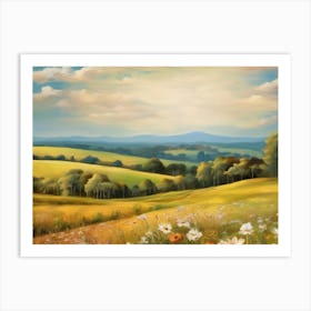 Printable Wall Art, Vintage Landscape, Farmhouse Wall Decorations, Vintage Landscape Oil Painting.23 Art Print