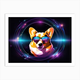 Corgi In Sunglasses 12 Art Print