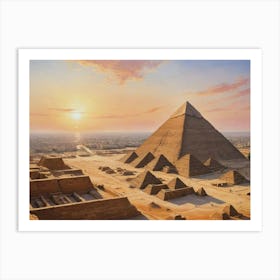 Magical Pyramids Of Giza Art Print