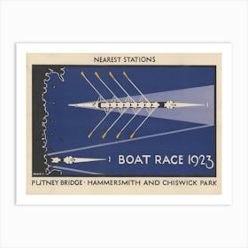 Vintage Sports Boat Race 1923 Art Print