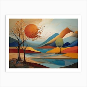 Landscape With Trees 11 Art Print