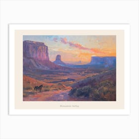 Western Sunset Landscapes Monument Valley Arizona 1 Poster Art Print