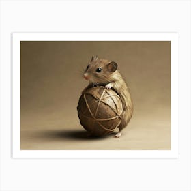 Mouse Holding A Ball Art Print