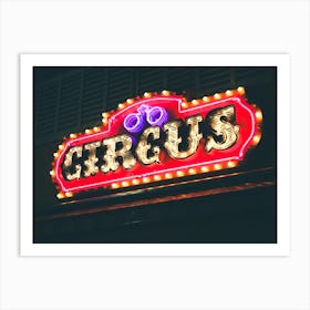 Circus Lights Sign Art Print