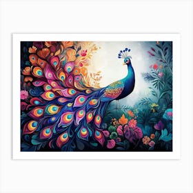 Peacock Painting 24 Art Print