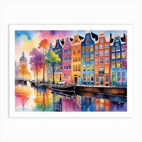 Amsterdam By The Canal 1 Art Print