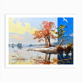 Swans On The Lake Art Print