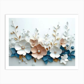 Paper Flower Wall Art 13 Art Print