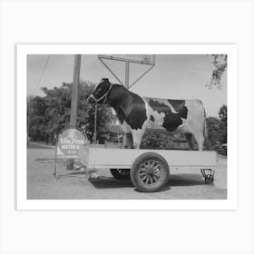 Stuffed Bull In Front Of Gas Station, Minnesota By Russell Lee Art Print