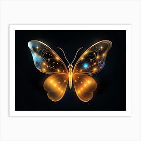 Golden Butterfly 32 Art Print