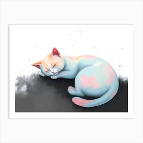 Feline Creative Cat Illustration 40 1 Art Print