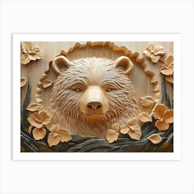 Bear Carving 5 Art Print