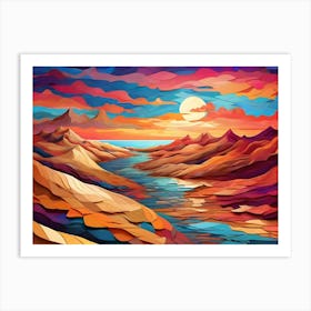 Abstract Landscape Painting 2 Art Print