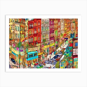 Urban Jungle Effect - Cityscape USA Art Print