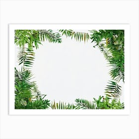 Tropical Leaves Frame Art Print