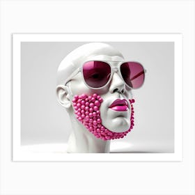 Pink Beard Art Print